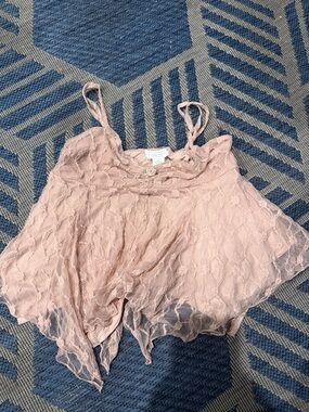 Full Tilt Pink Lace Cami Tank